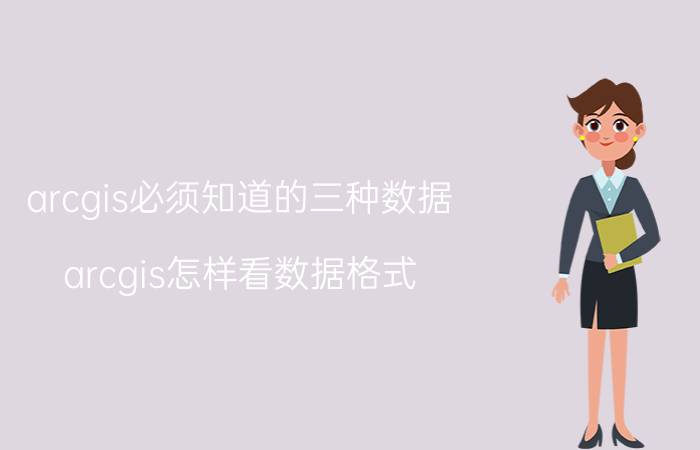 arcgis必须知道的三种数据 arcgis怎样看数据格式？